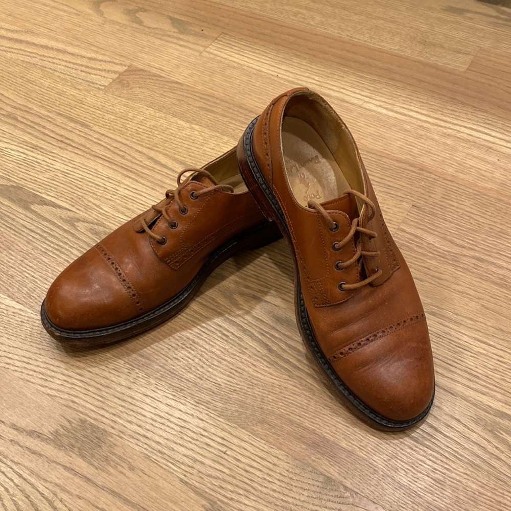 Polo Ralph Lauren Leather Oxford Shoes - Size 7.5D